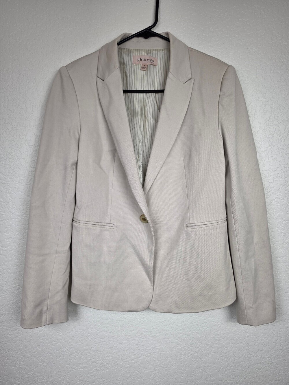Anthropologie Philosophy Republic Cream Blazer Jacket Small